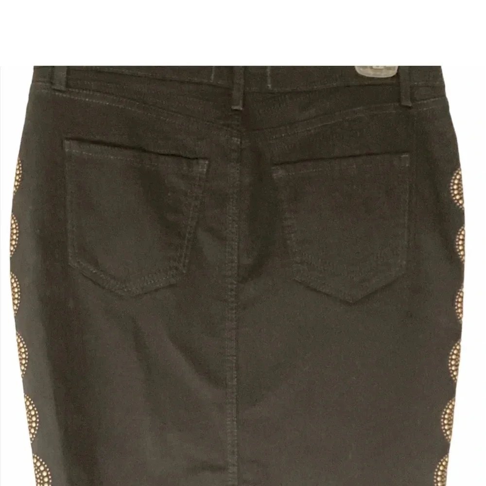 RACHEL ROY Denim Pencil Cut With Studs Mini Skirt Size 28 - Picture 5 of 6